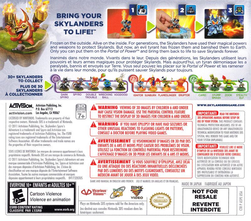 Skylanders: Giants - Nintendo 3DS (Activision - 1) video game collectible [Barcode 047875844414] - Main Image 2