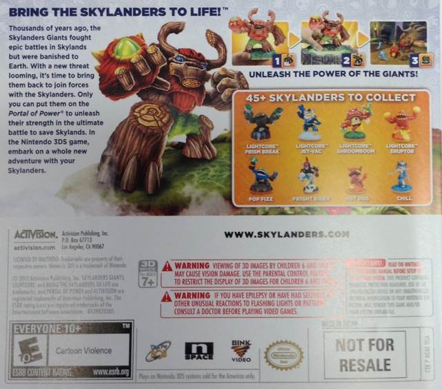 Skylanders Giants Starter Pack - Nintendo 3DS (Activision) video game collectible [Barcode 047875843943] - Main Image 2