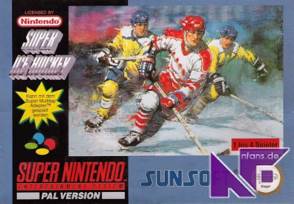 Super Ice Hockey - Nintendo Super Nintendo Entertainment System (SNES) (SunSoft) video game collectible - Main Image 1