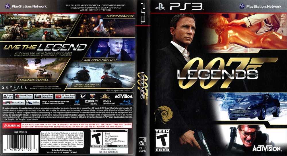 007: Legends - Sony PlayStation 3 (PS3) (Activision - 4) video game collectible [Barcode 5030917113659] - Main Image 3