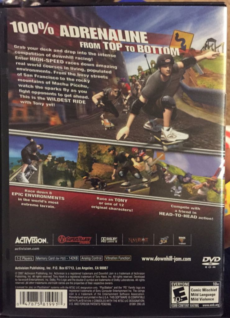 Tony Hawk’s: Downhill Jam - Sony PlayStation 2 (PS2) (Activision - 2) video game collectible [Barcode 047875819917] - Main Image 2