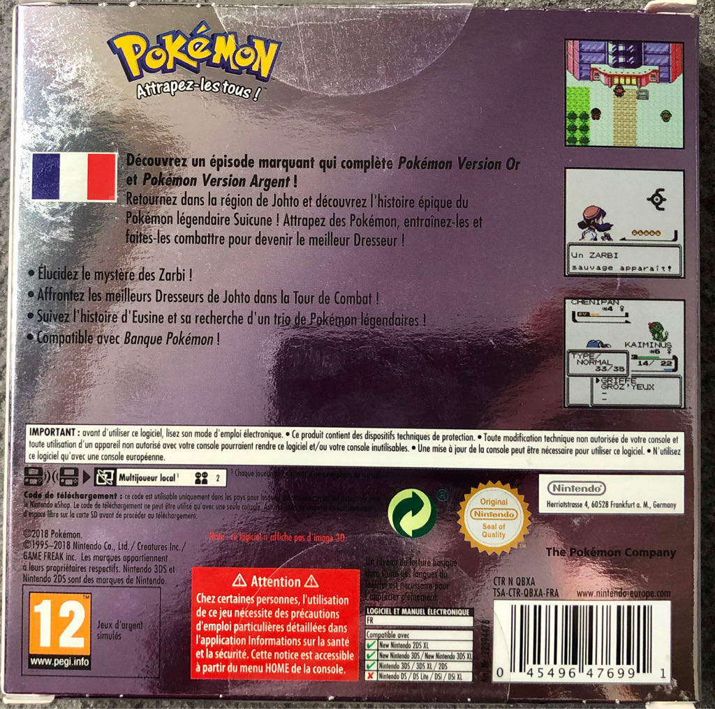 Pokémon Version Cristal - Nintendo 3DS (Nintendo) video game collectible [Barcode 045496476991] - Main Image 2