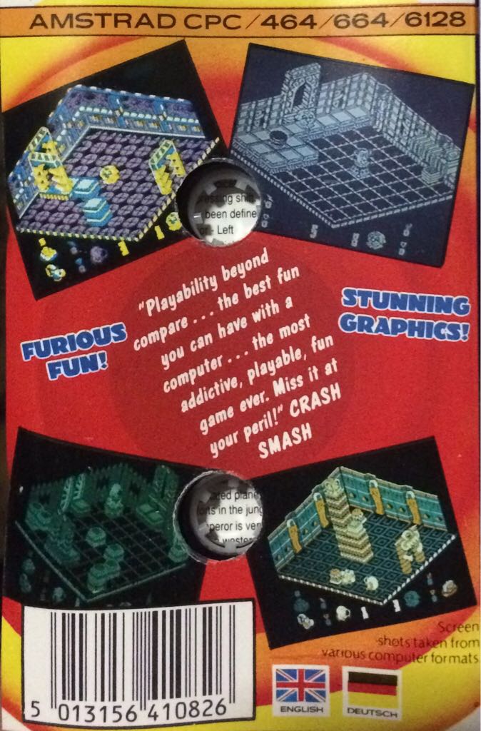 Head Over Heels - Amstrad CPC (Hit Squad - 1) video game collectible [Barcode 5013156410826] - Main Image 2