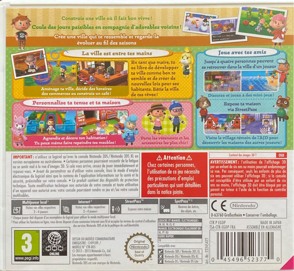 Animal Crossing: New Leaf - Nintendo 3DS (Nintendo - 4) video game collectible [Barcode 045496523770] - Main Image 2