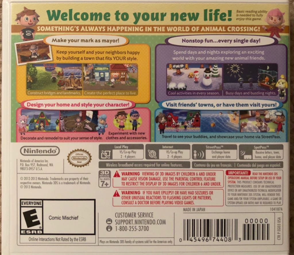 Animal Crossing: New Leaf - Nintendo 3DS (2013, Nintendo - 1-4) video game collectible - Main Image 2