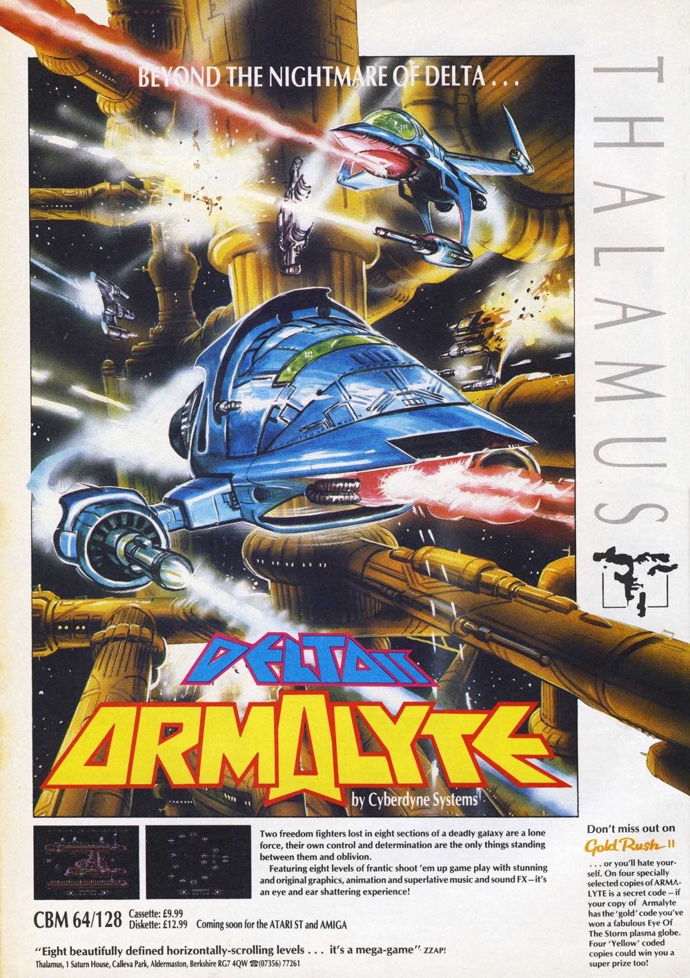 Armalyte - Commodore 64 (Thalamus Ltd. - 1-2) video game collectible - Main Image 2