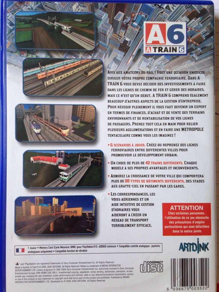 A Train 6 - Sony PlayStation 2 (PS2) video game collectible - Main Image 2