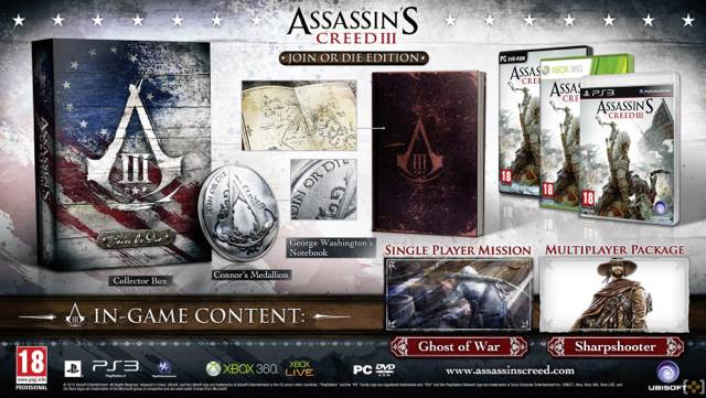 Assassin’s Creed 3 - Join Or Die Edition - PC (Ubisoft - 1-8) video game collectible [Barcode 3307215637197] - Main Image 2