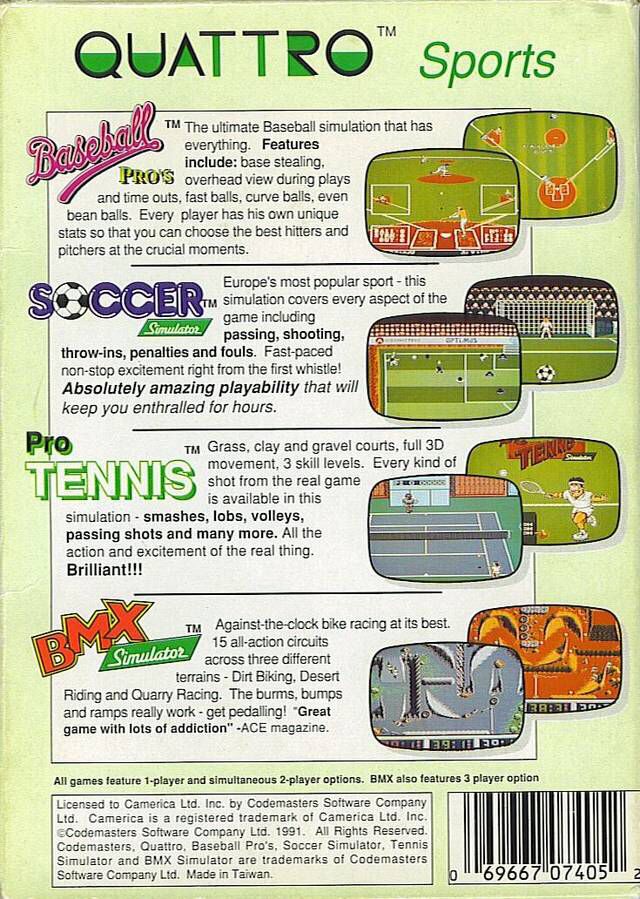 4 Quattro Sports - Nintendo Entertainment System (NES) video game collectible - Main Image 2