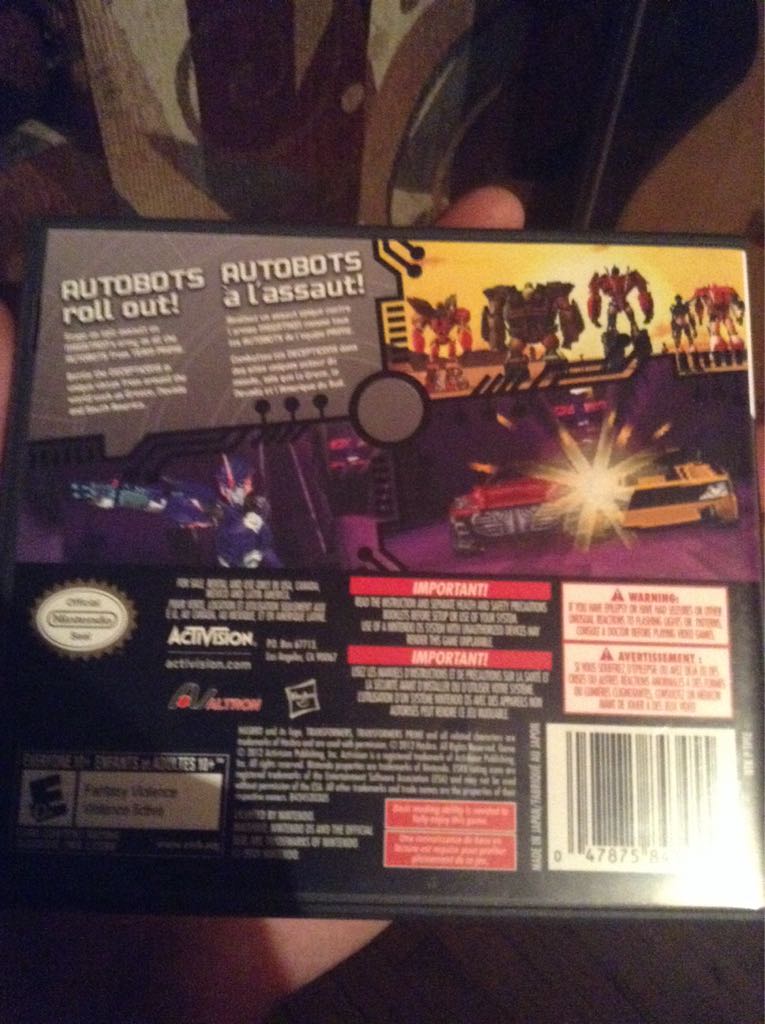 Transformers: Prime - Nintendo DS video game collectible [Barcode 047875843455] - Main Image 2