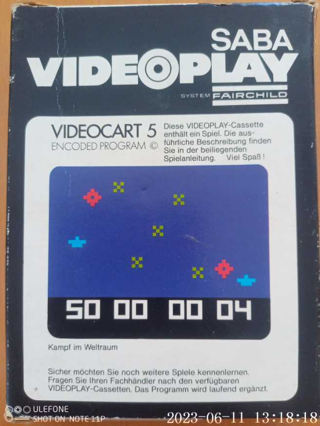 Videocart 05 - Saba Videoplay (Fairchild) video game collectible - Main Image 2