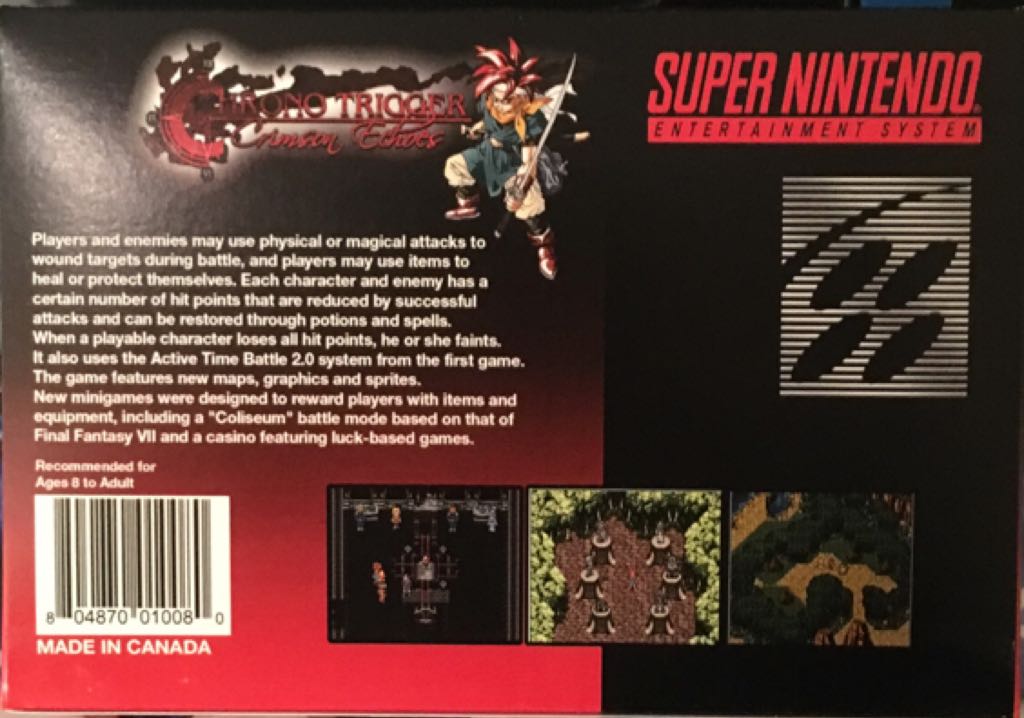 Chrono Trigger Crimson Echoes - Nintendo Super Nintendo Entertainment System (SNES) (1) video game collectible [Barcode 804870010080] - Main Image 2