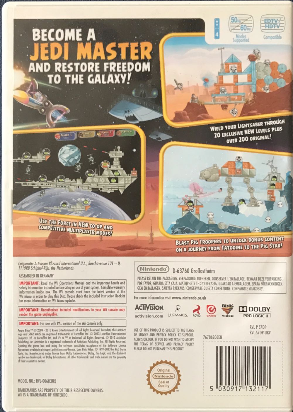 Angry Birds Star Wars - Nintendo Wii (Activation) video game collectible [Barcode 5030917132117] - Main Image 2