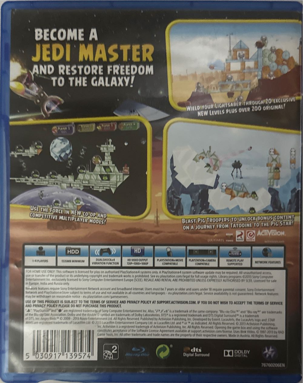 Angry Birds: Star Wars - Sony PlayStation 4 (PS4) (Activision Publishing, Inc - 1-4) video game collectible [Barcode 5030917139574] - Main Image 2