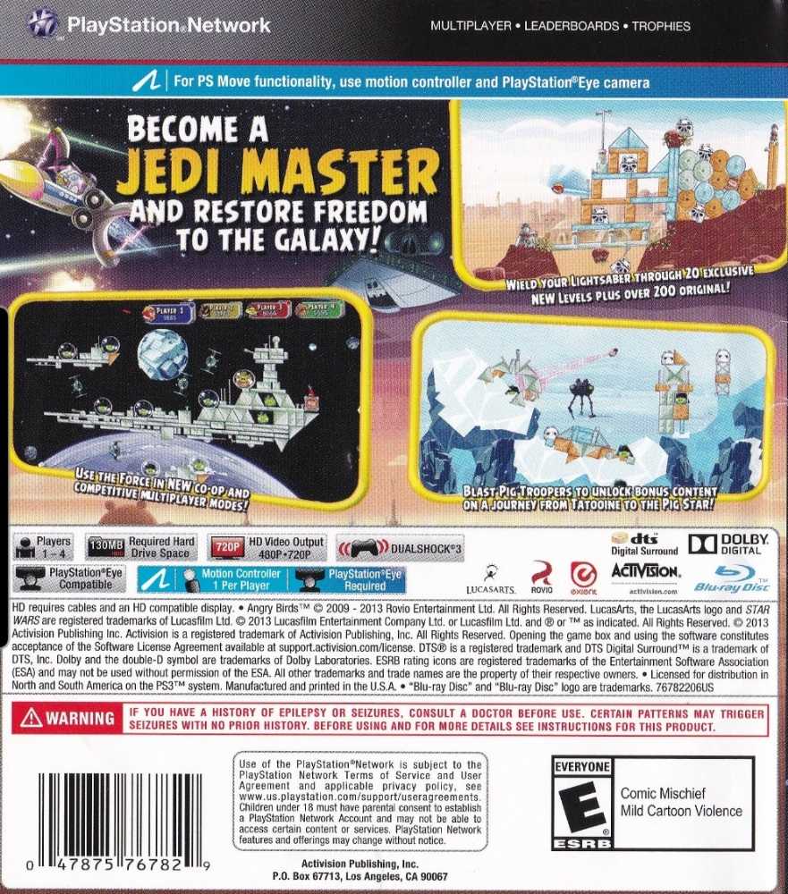 Angry Birds Star Wars - Sony PlayStation 3 (PS3) (Activision/Rovio Entertainment/Lucasfilm Games - 1-2) video game collectible - Main Image 2