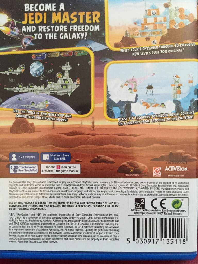 Angry Birds Star Wars - Sony PlayStation Vita (PS Vita) (1) video game collectible - Main Image 2