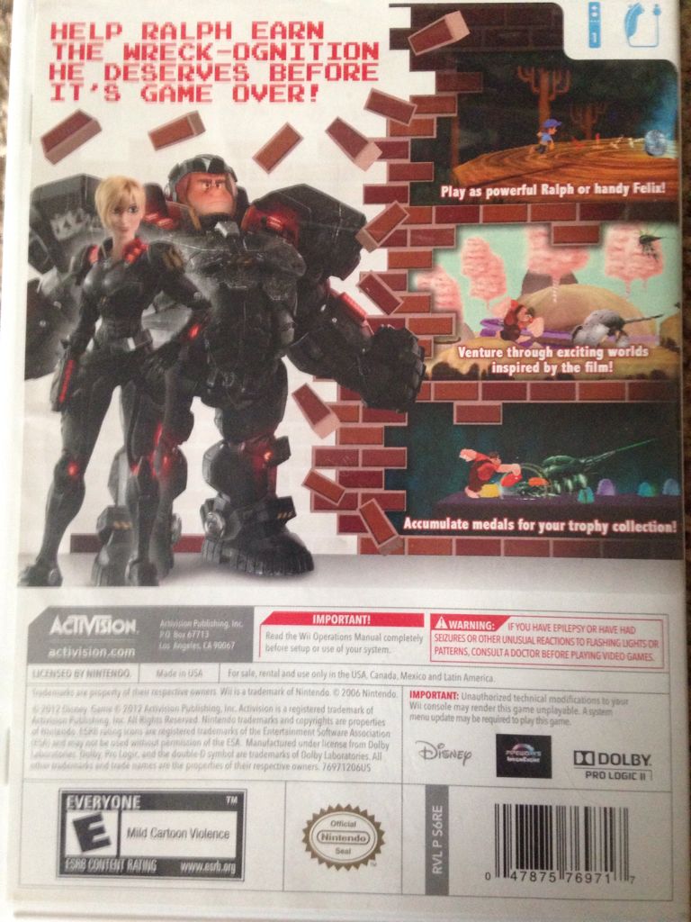 Wreck-It Ralph - Nintendo Wii video game collectible - Main Image 2