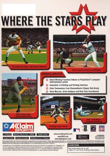All-starbaseball 2002 - Sony PlayStation 2 (PS2) video game collectible - Main Image 2
