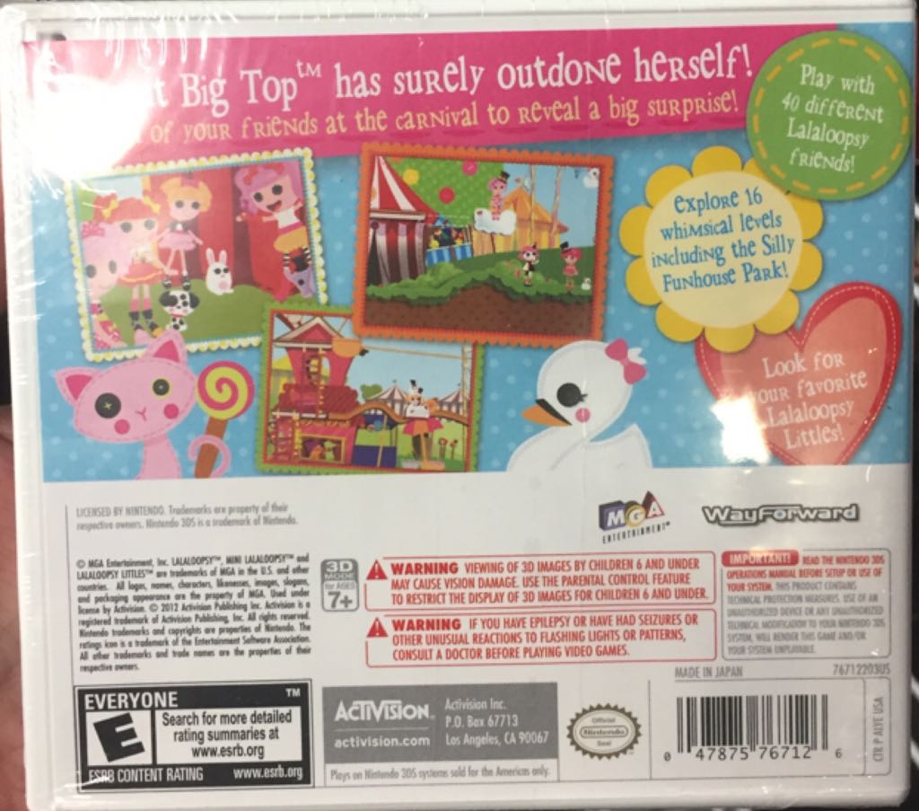 Lalaloopsy Carnival Of Friends - Nintendo 3DS (Activision - 1) video game collectible [Barcode 047875767126] - Main Image 2