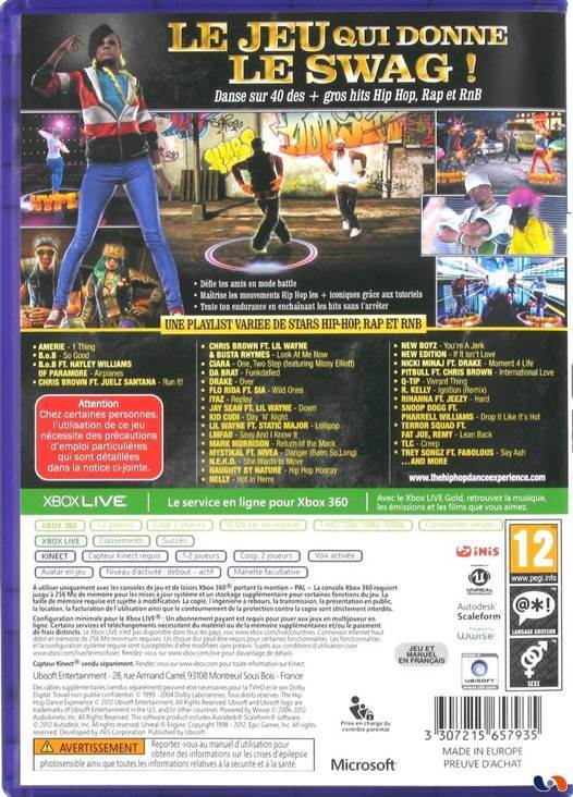 The Hip Hop Dance Experience - Microsoft Xbox 360 (Ubisoft - 1-2) video game collectible [Barcode 008888527459] - Main Image 2