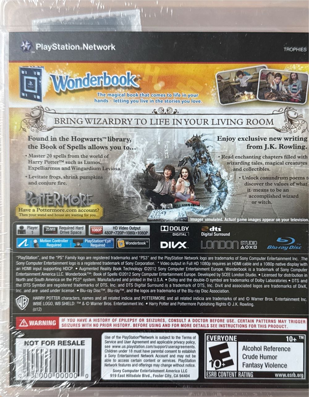 Wonderbook: Book Of Spells - Sony PlayStation 3 (PS3) (Wonderbook - 1) video game collectible [Barcode 711719249849] - Main Image 3