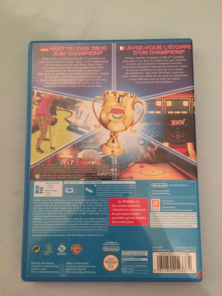 Game Party Champions - Nintendo Wii U video game collectible [Barcode 5051890123374] - Main Image 2