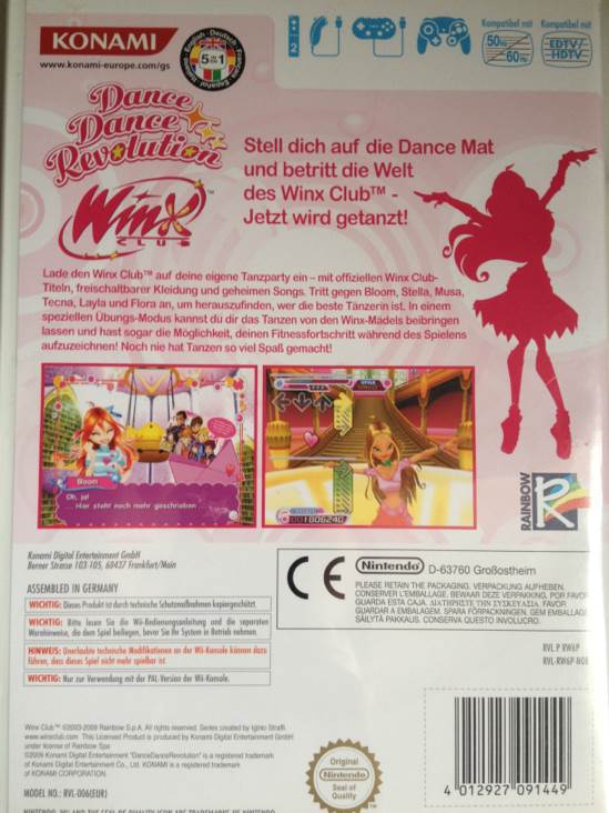 Winx Club Dance - Nintendo Wii (Konami - 2) video game collectible - Main Image 2