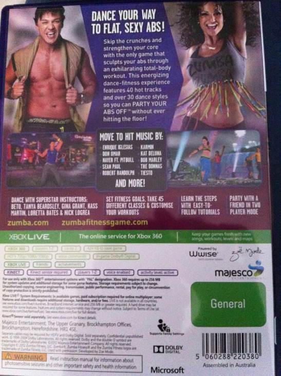 Zumba Fitness Core - Microsoft Xbox 360 video game collectible [Barcode 5060288220380] - Main Image 2