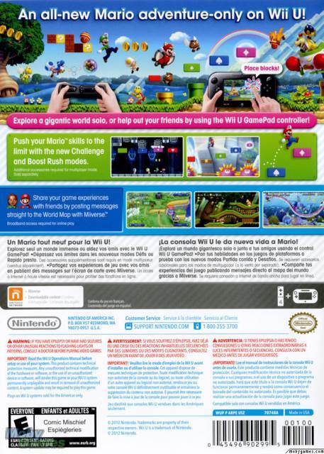 Super Mario Bros. U - Nintendo Wii U (Nintendo - 5) video game collectible - Main Image 2