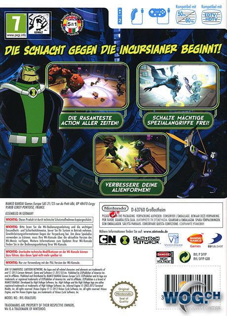 (2012) Ben 10 Omniverse - Nintendo Wii (D3 - 1-2) video game collectible [Barcode 3391891965989] - Main Image 2