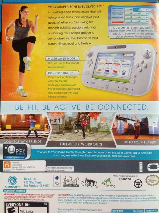 Your Shape: Fitness Evolved 2013 - Nintendo Wii U (Ubisoft - 4) video game collectible [Barcode 008888187400] - Main Image 2