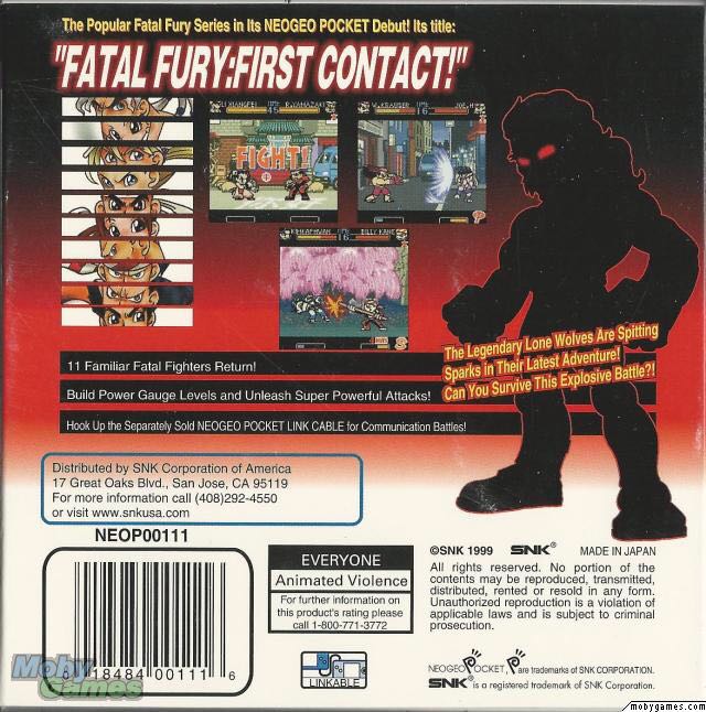 Fatal Fury First Contact - SNK Neo Geo Pocket Color (2) video game collectible - Main Image 2