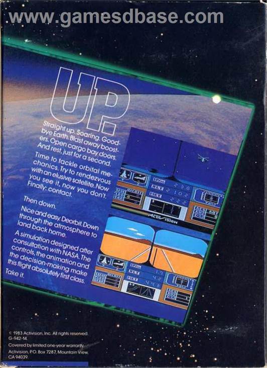 Space Shuttle: A Journey Into Space - Atari 5200 (1) video game collectible - Main Image 2