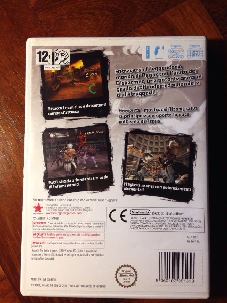 Rygar The Battle Of Argus - Nintendo Wii (Nintendo) video game collectible [Barcode 5060102951513] - Main Image 2
