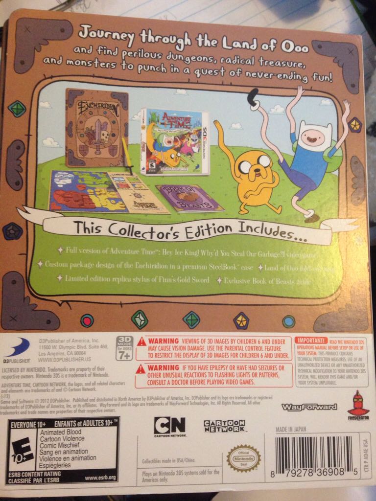 Adventure Time Hey Ice King! Why’d you steal our garbage! - Nintendo 3DS (D3Publisher - 1) video game collectible [Barcode 879278369085] - Main Image 2