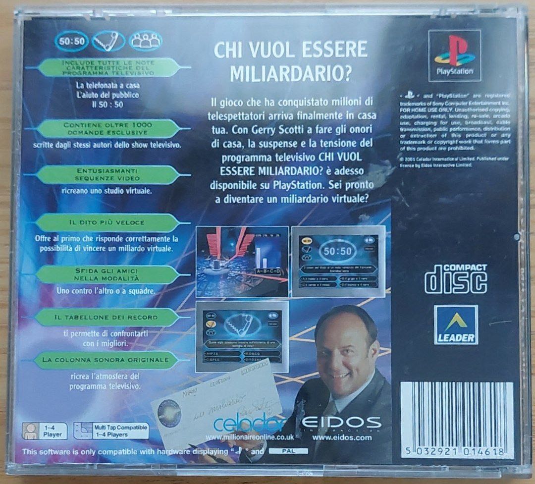 Chi Vuol Essere Miliardario - Sony PlayStation (1-4) video game collectible [Barcode 5032921014618] - Main Image 2