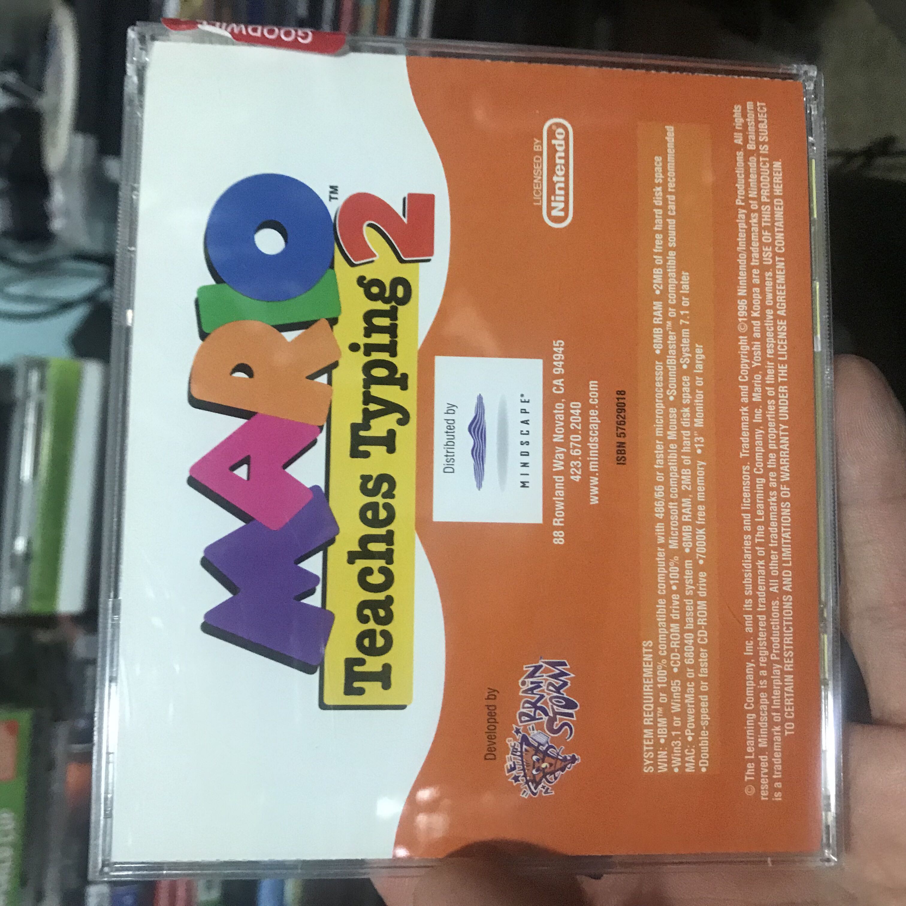 Mario Teaches Typing 2 - PC (Nintendo) video game collectible [Barcode 040421381173] - Main Image 2