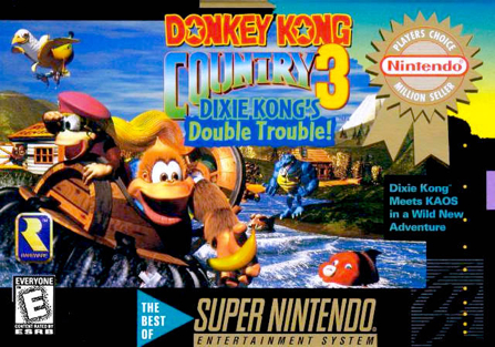 Donkey Kong Country 3 Dixie Kong’s Double Trouble! Players Choice - Nintendo Super Famicom video game collectible - Main Image 1