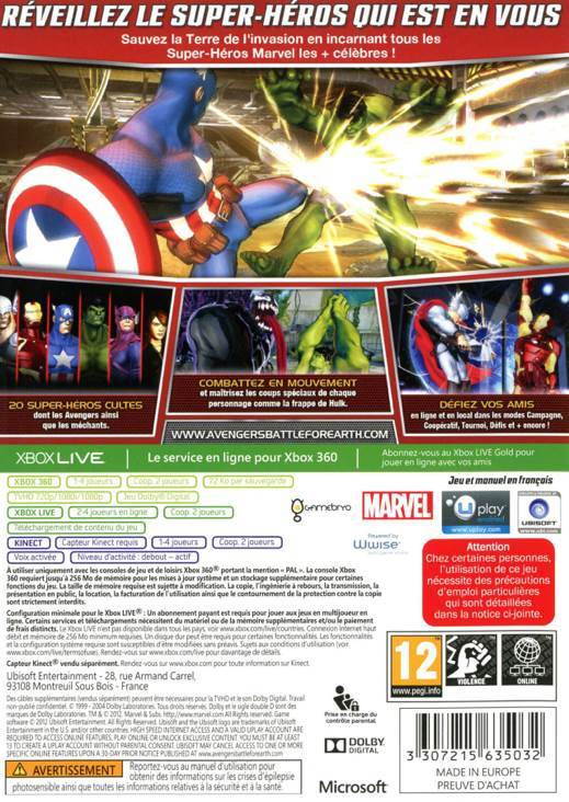 Avengers: Battle for Earth - Microsoft Xbox 360 video game collectible - Main Image 2