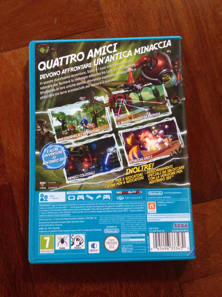 Sonic Boom - Nintendo Wii U (Sega) video game collectible [Barcode 045496333430] - Main Image 2