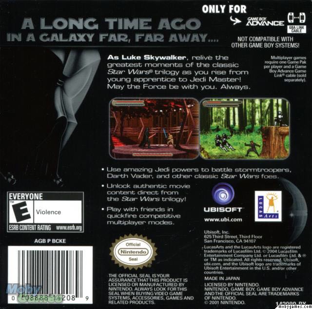Star Wars Trilogy: Apprentice of the Force - Nintendo Game Boy Advance (GBA) (Ubisoft - 1) video game collectible [Barcode 008888142089] - Main Image 2