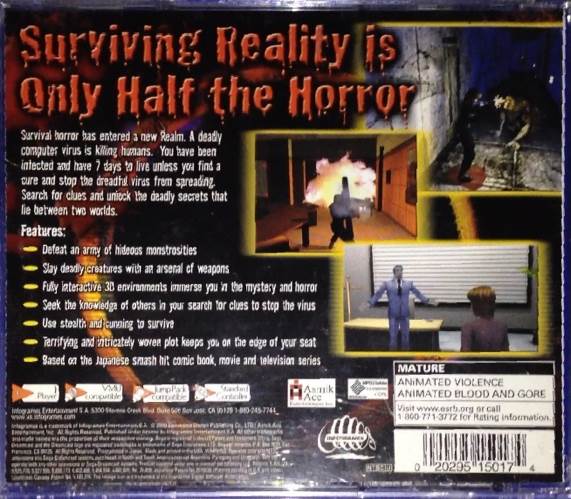 The Ring: Terror’s Realm - Sega Dreamcast (Infogrames - 1) video game collectible [Barcode 020295150174] - Main Image 2