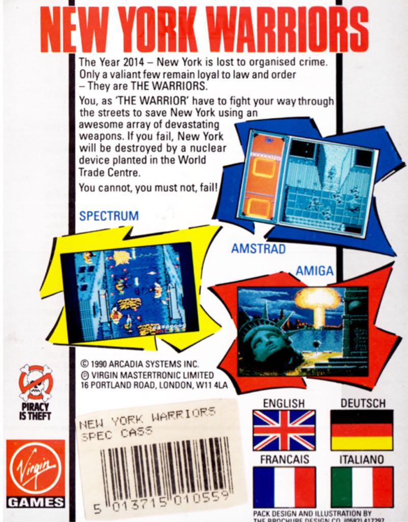 New York Warriors - Sinclair ZX Spectrum video game collectible - Main Image 2