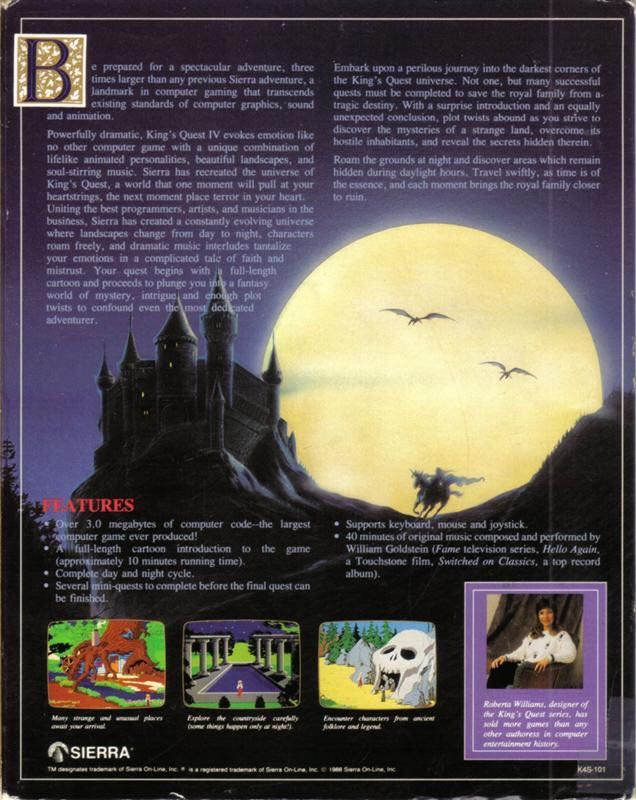 King’s Quest IV: The Perils Of Rosella - Other (Sierra) video game collectible [Barcode 020626753159] - Main Image 2