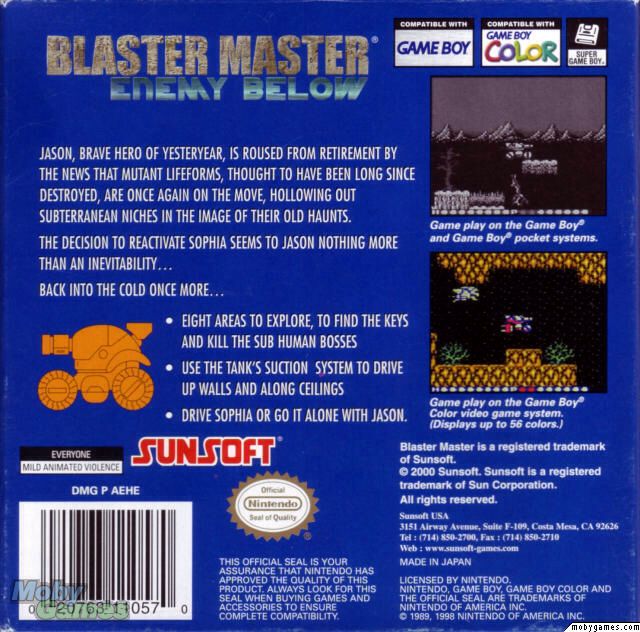 Blaster Master: Enemy Below - Nintendo Game Boy Color video game collectible - Main Image 2