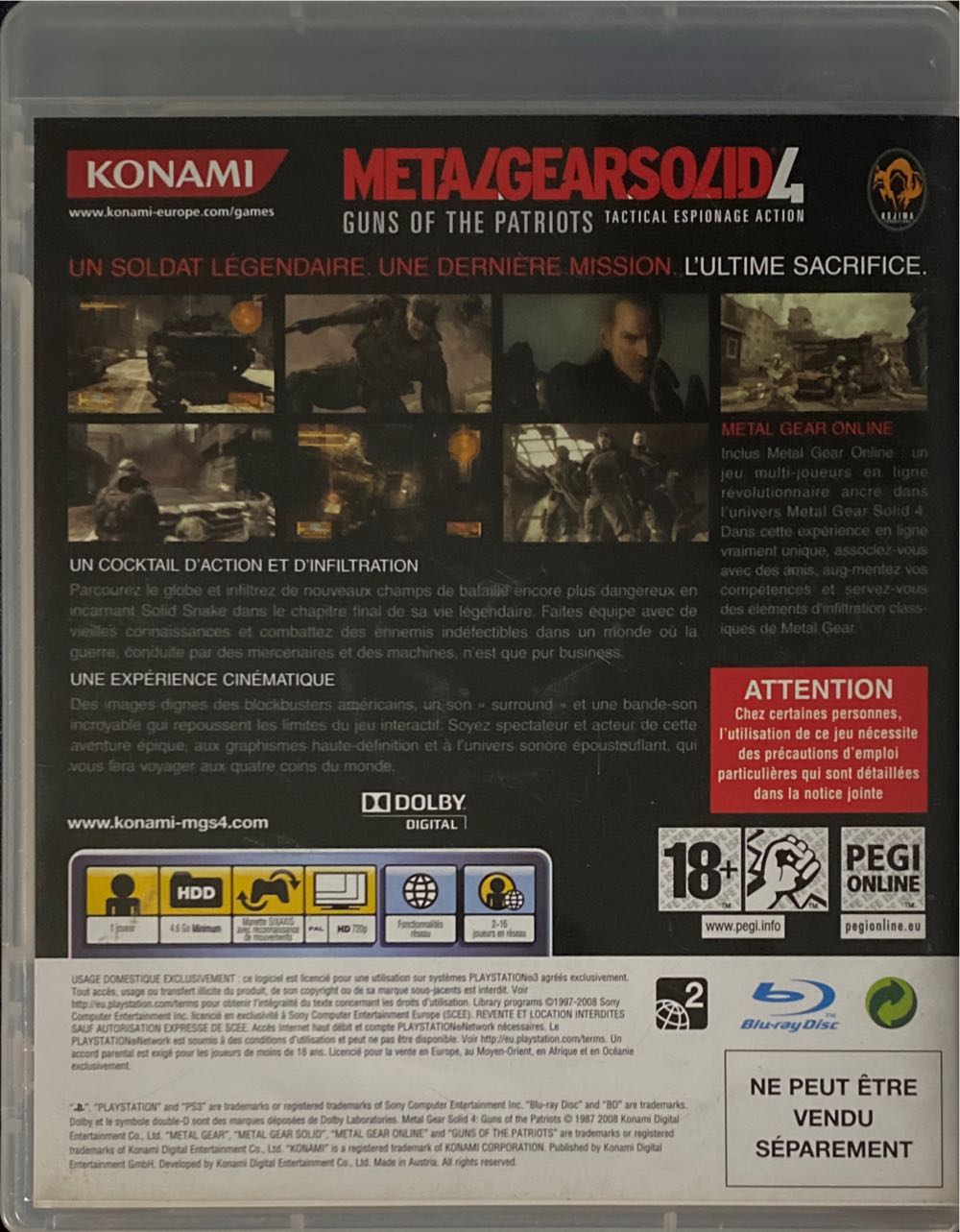 Metalgearsolid4 - Sony PlayStation 3 (PS3) video game collectible - Main Image 2