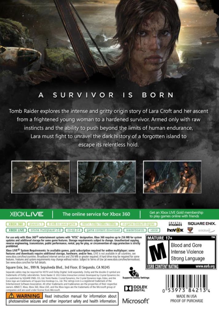 Tomb Raider 2013 - Microsoft Xbox 360 video game collectible - Main Image 2