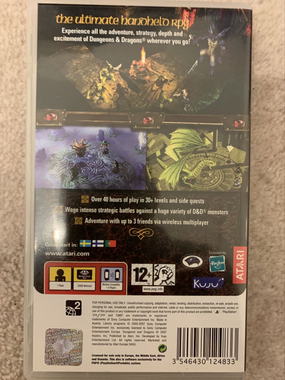 Dungeons & Dragons: Tactics - Sony PlayStation Portable (PSP) (Atari - 4) video game collectible [Barcode 3546430124833] - Main Image 2