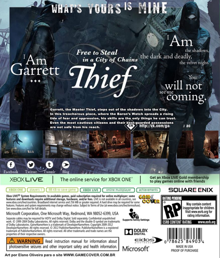 Thief 4 - Microsoft Xbox One (Edios Interactive) video game collectible - Main Image 2