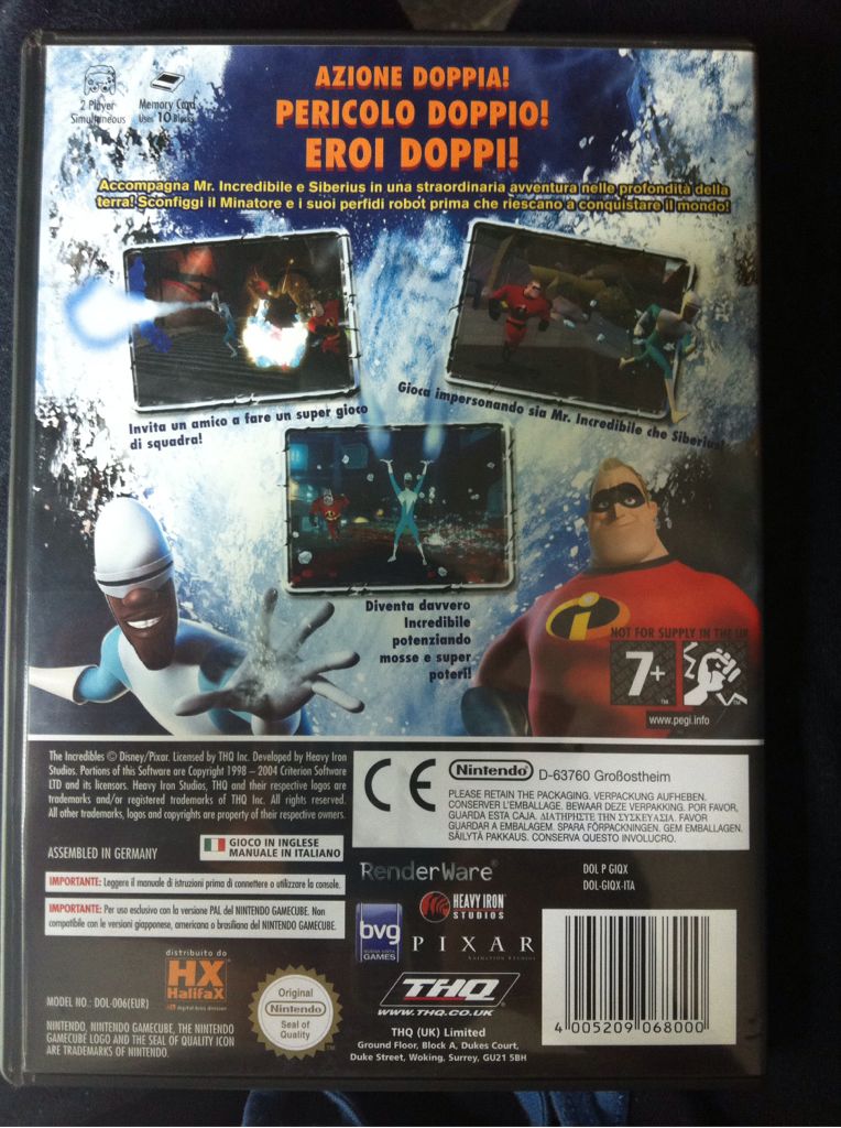 Gli Incredibili - Nintendo GameCube (THQ - 1-2) video game collectible [Barcode 4005209068000] - Main Image 2